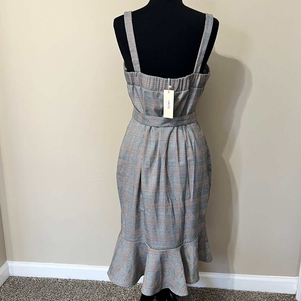 Forever 21 Gray Buttoned Ruffled Midi Dress - Picture 7 of 9
